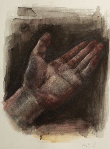 Malerens venstre hånd - Painters left hand 21x29cm
